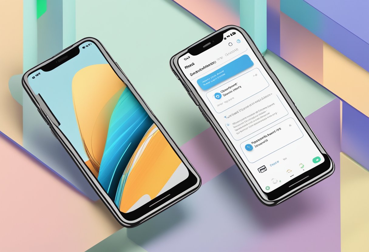 A smartphone displaying a React Native app with a redirect URL prompt