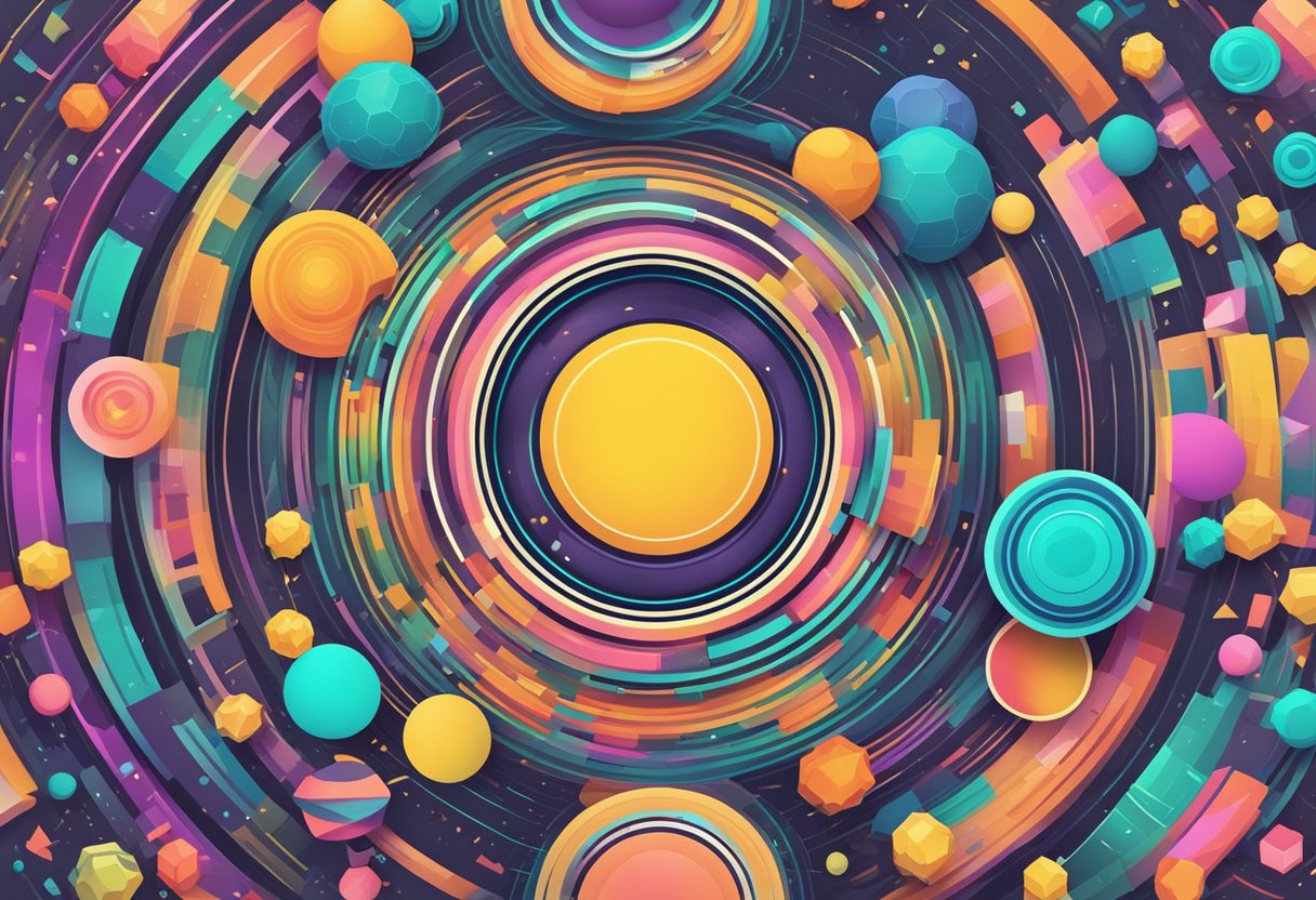 A colorful, abstract background with rounded borders, suitable for a React Native app interface