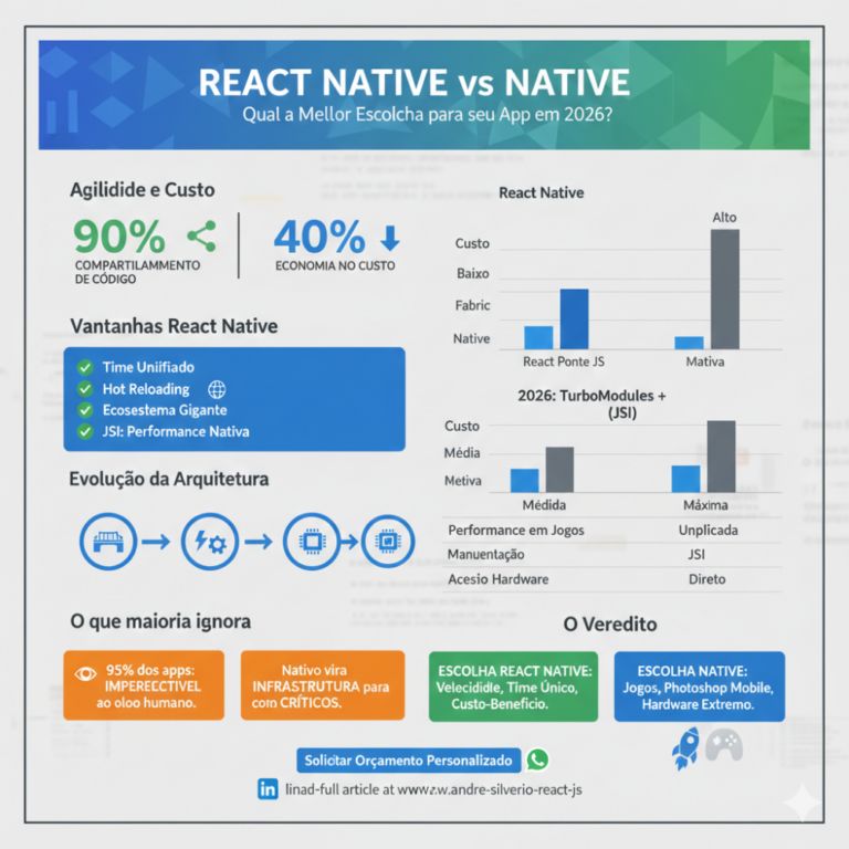 React Native vs Native: Qual a Melhor Escolha para o seu App em 2026?