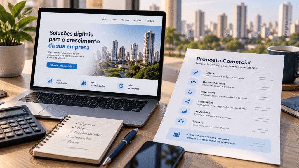 Quanto custa criar um site para uma empresa em Goiânia